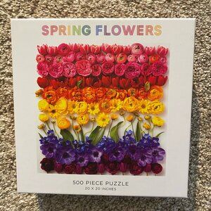 Galison Jigsaw Puzzle Spring Flowers 500 Pieces 20x20'' Family Gift Adults Kids